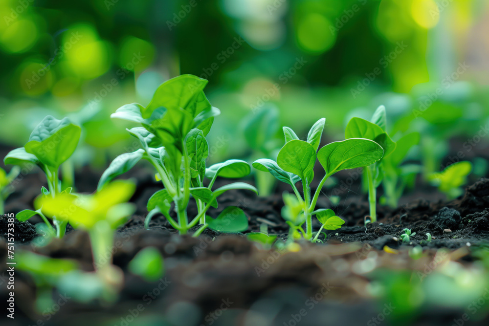 Sprouts of tomato. A slide background for showcasing gardening. Background image. Created with Generative AI technology. Sprouts of tomato. A slide background for showcasing gardening. Background image. Created with Generative AI technology.