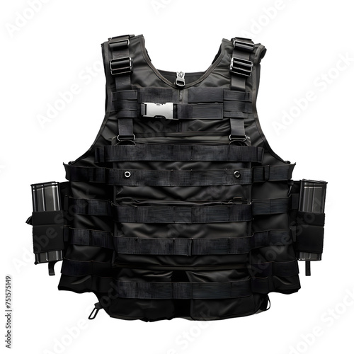 Army bulletproof vest isolated on transparent background photo