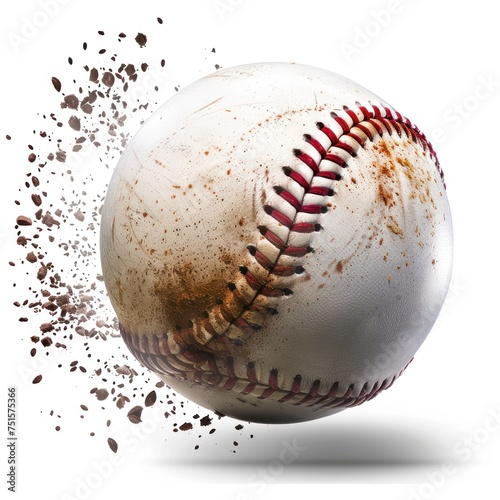 Spring sports baseball isolated on white