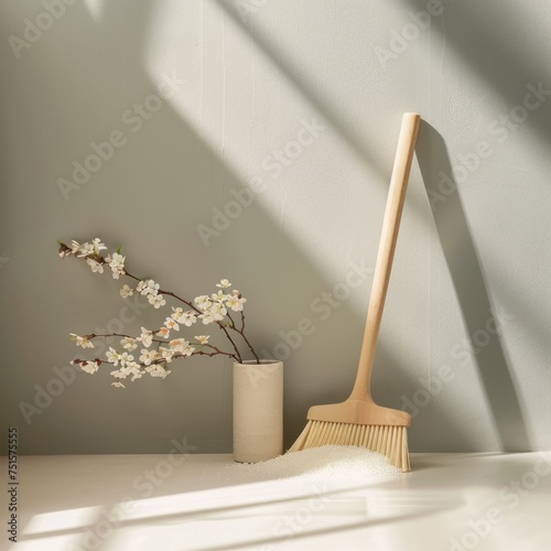 Spring cleaning themes dustpan
