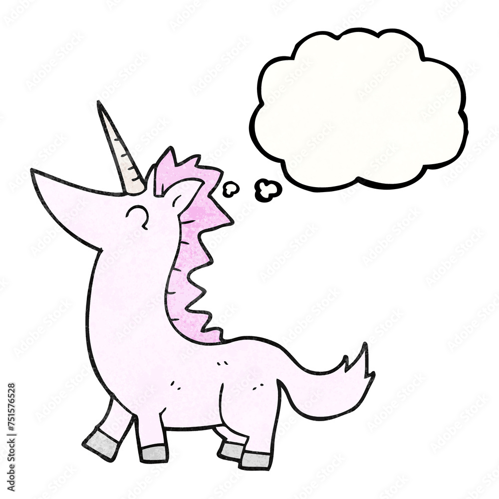 thought bubble textured cartoon unicorn thought bubble textured cartoon unicorn