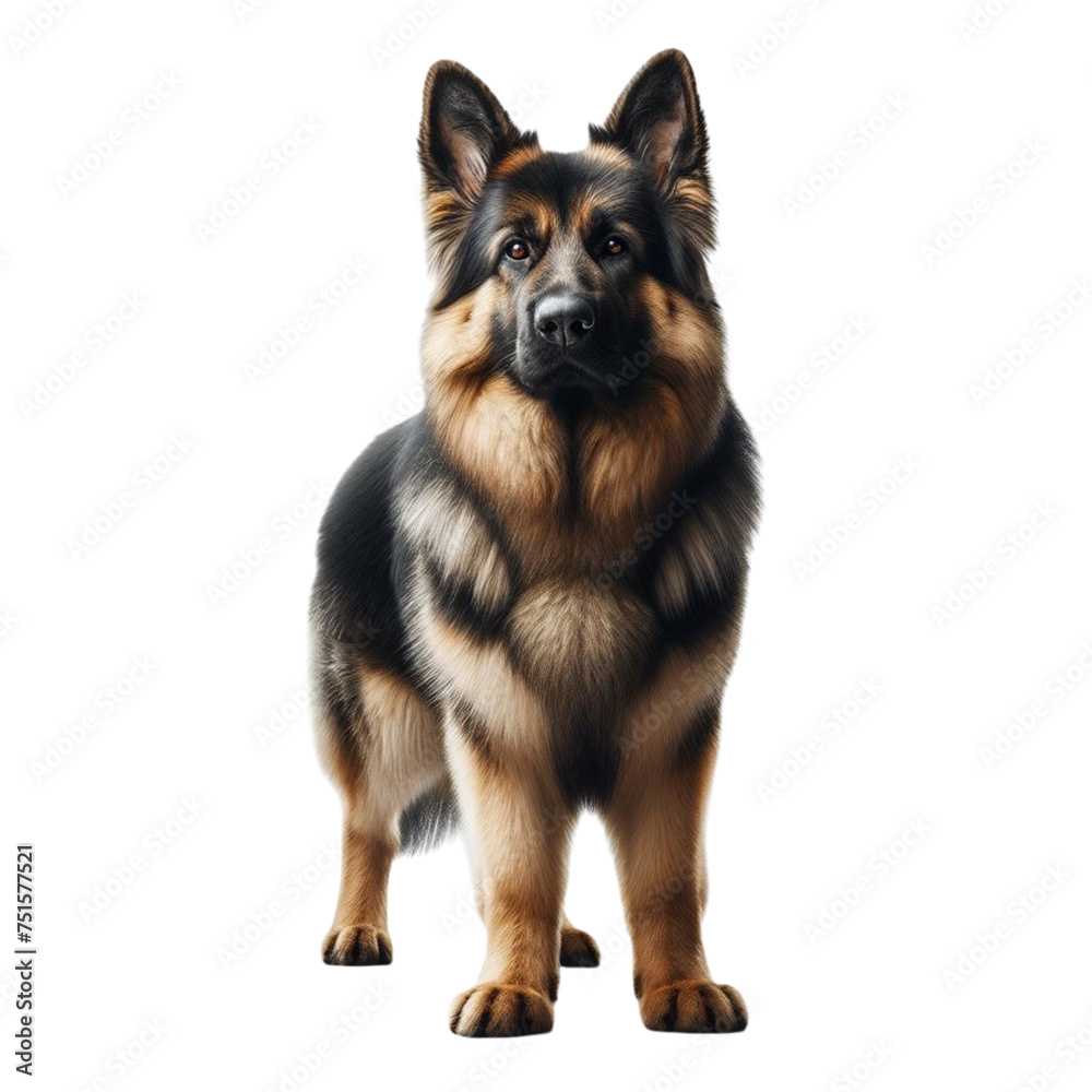 Majestic German Shepherd Stands Guard with Authority Majestic German Shepherd Stands Guard with Authority