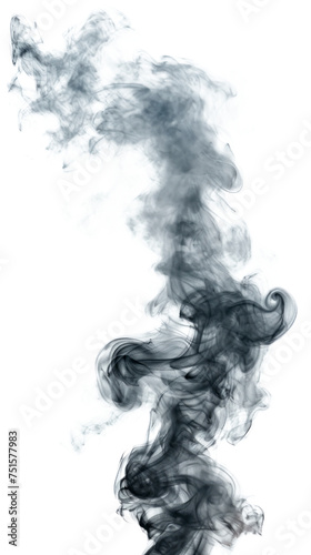 A blue smoke trail is rising from a fire Isolated on transparent background  PNG