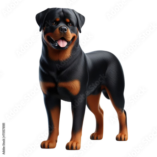 Majestic Rottweiler Stands Guard with Authority