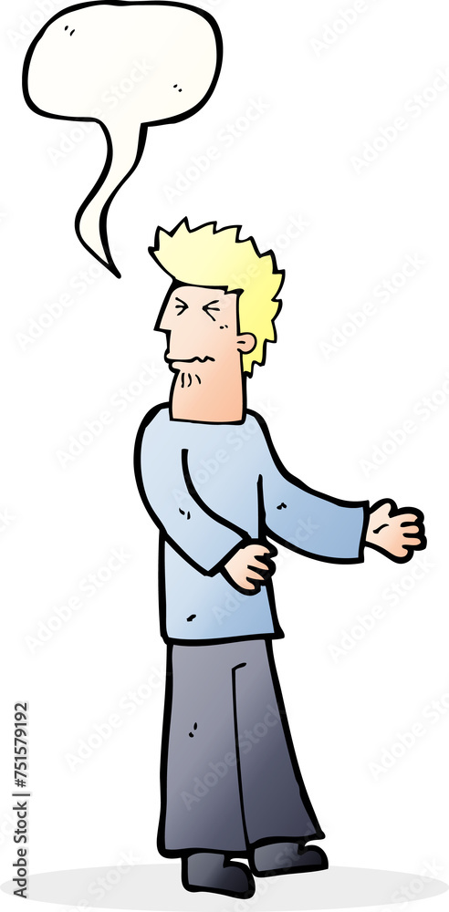 cartoon disgusted man with speech bubble cartoon disgusted man with speech bubble