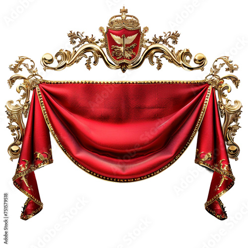 Royal Banner, transparent background, isolated image, generative AI