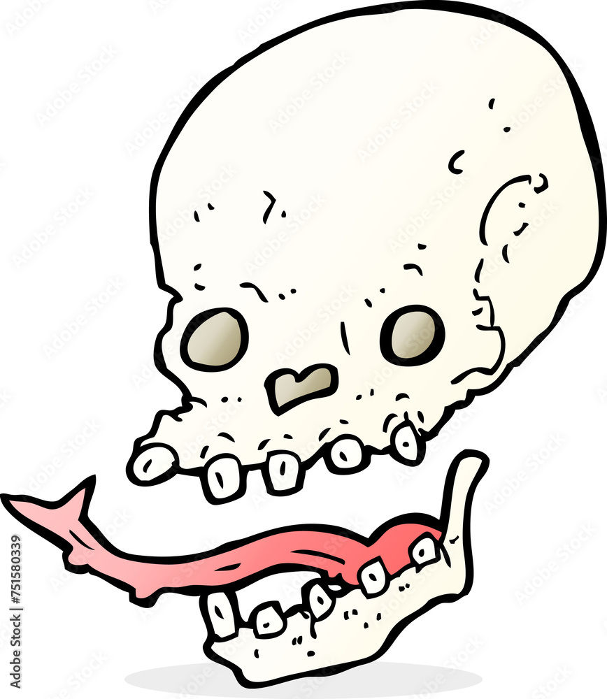 cartoon spooky skull cartoon spooky skull