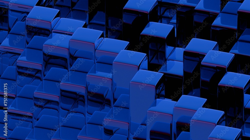 Fototapeta premium Vibrant and dynamic geometric shapes illuminated in neon colors, creating a lively and energetic wallpaper for a modern and stylish aesthetic.