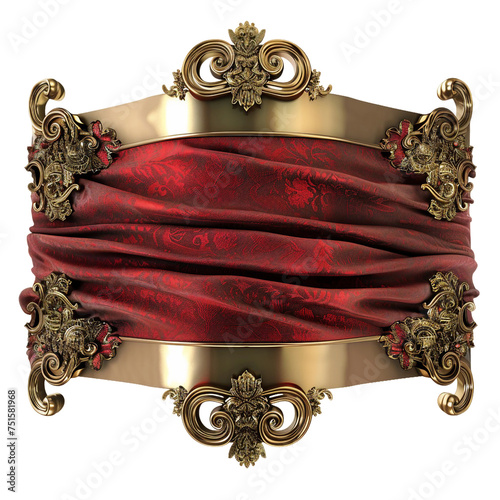 Royal Banner, transparent background, isolated image, generative AI