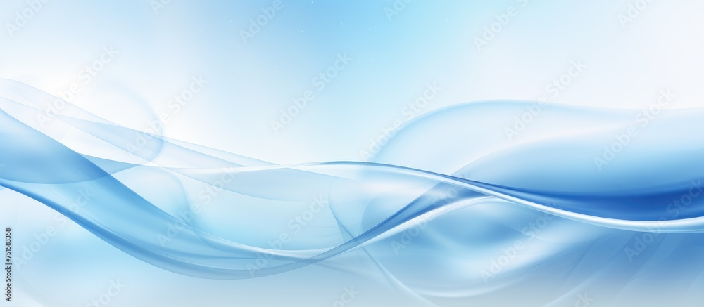 A blue and white abstract background featuring waves in a soft and blurry focus, creating a dynamic and fluid visual effect. The waves appear to be gently flowing across the canvas, adding movement A blue and white abstract background featuring waves in a soft and blurry focus, creating a dynamic and fluid visual effect. The waves appear to be gently flowing across the canvas, adding movement