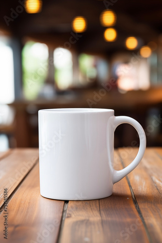 White blank coffee cup mug mockup template.
