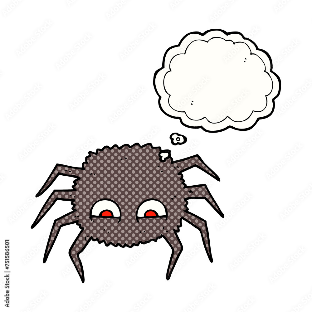 thought bubble cartoon spider