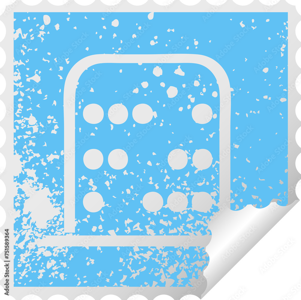 distressed square peeling sticker symbol maths abacus distressed square peeling sticker symbol maths abacus