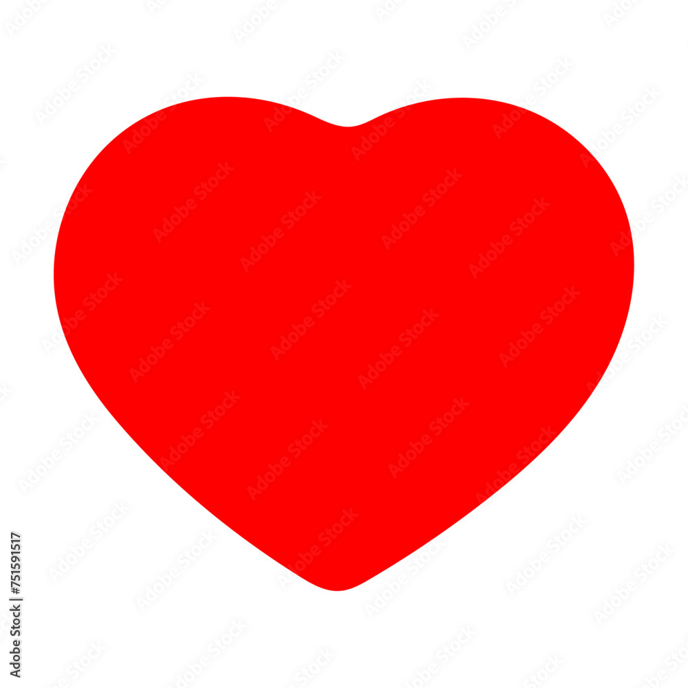 Red heart isolated on white. Big red heart icon on transparent or white background. Vector illustration. Red heart isolated on white. Big red heart icon on transparent or white background. Vector illustration.