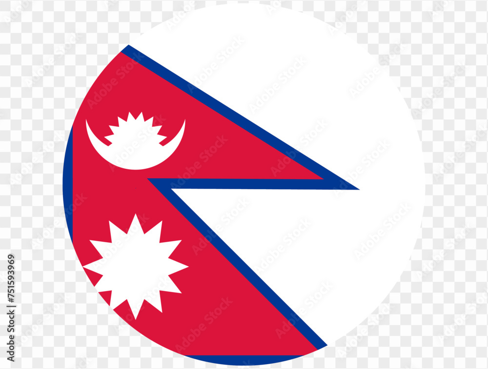 Nepal flag button on png or transparent background. vector illustration. Nepal flag button on png or transparent background. vector illustration.