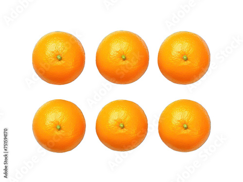 Set of orange isolated on transparent background, transparency image, removed background