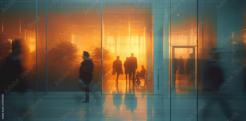 business, bokeh, abstract, background, blur, blurred, defocused, interior, hall, office. blurred image of a large office space in the sun with business people going about their business. Generative Ai business, bokeh, abstract, background, blur, blurred, defocused, interior, hall, office. blurred image of a large office space in the sun with business people going about their business. Generative Ai