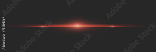 
Abstract stylish light effect on transparent background. Glowing neon line. A flash of light and glare.