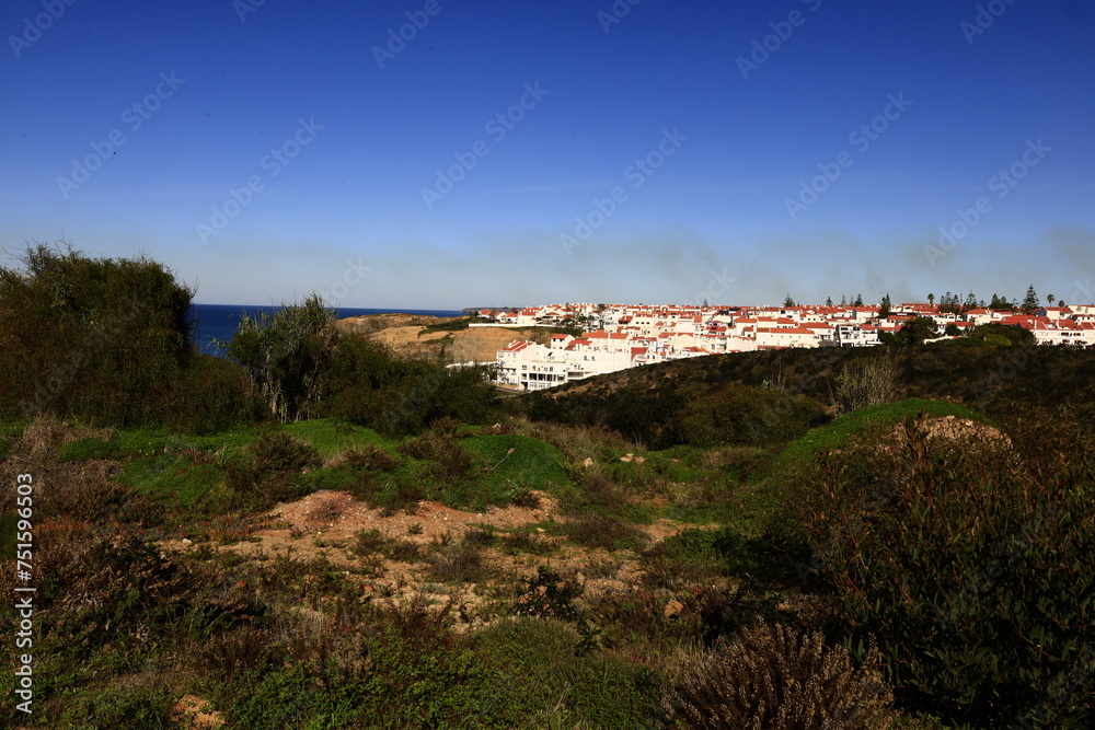 View on a village on the west coast of Portugal