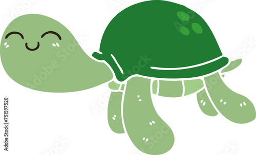 quirky hand drawn cartoon turtle