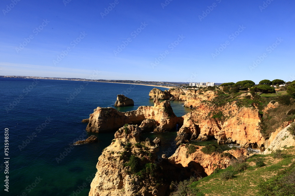 Ponta da Piedade is a headland with a group of rock formations along the coastline of the town of Lagos, in the Portuguese region of the Algarve