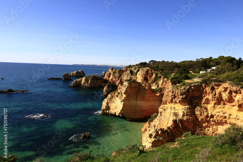 Ponta da Piedade is a headland with a group of rock formations along the coastline of the town of Lagos  in the Portuguese region of the Algarve