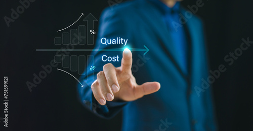 Obraz na plátně Cost and quality increase control solution