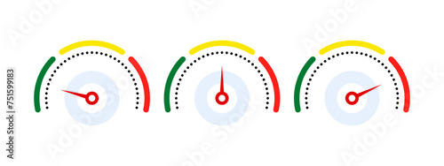 Risk Gauge Scale. Vector image photo