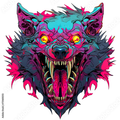 scary character icon logo wolf transparent background, csary photo