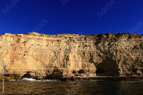 View of the Algarve coast which is an administrative region located in the south of mainland Portugal