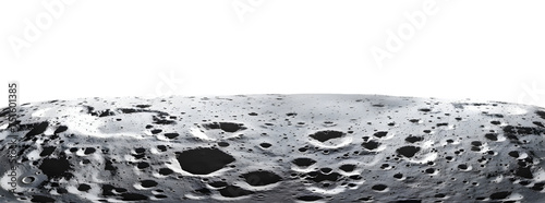 Moon surface isolated on transparent background