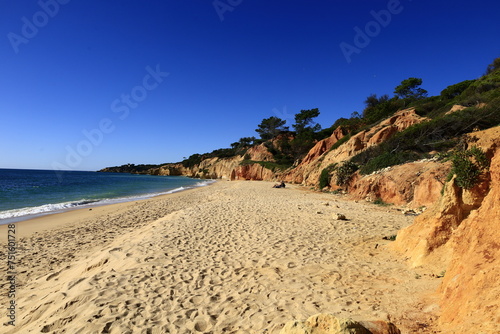 View on Falesia beach in the Algarve coast in the south of Portugal