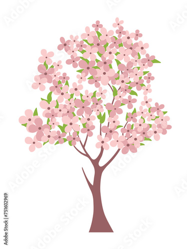 Spring time tree with flowers