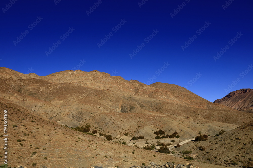 View on a mountain in the Middle Atlas which is a mountain range in Morocco