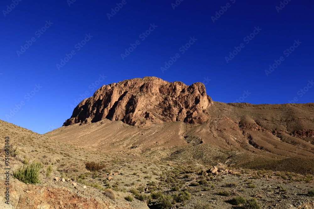 View on a mountain in the Middle Atlas which is a mountain range in Morocco