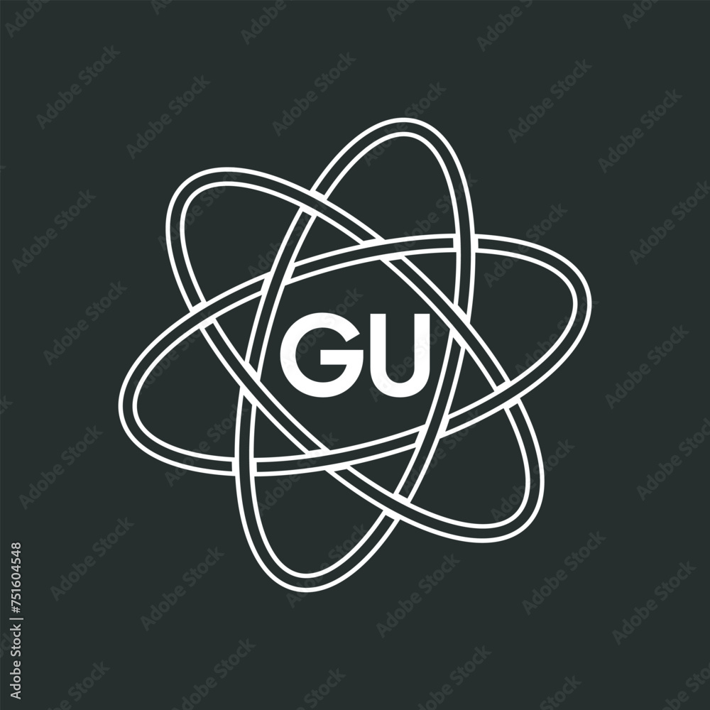 GU letter logo design on white background. GU logo. GU creative initials letter Monogram logo icon concept. GU letter design GU letter logo design on white background. GU logo. GU creative initials letter Monogram logo icon concept. GU letter design