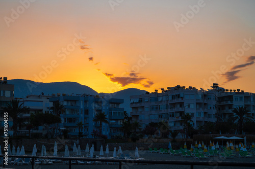 Beautiful sunrise scene on ...