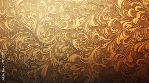 Dark beige drawing paper, elegant pattern, gradient shades.