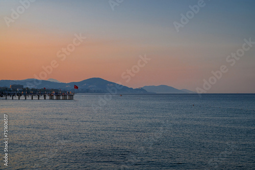 Beautiful sunrise scene on ...