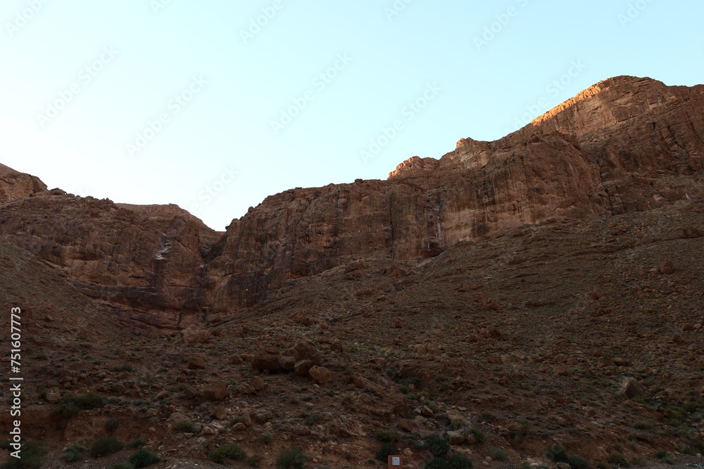 The Todgha Gorges are a series of limestone river canyons in the eastern part of the High Atlas Mountains in Morocco