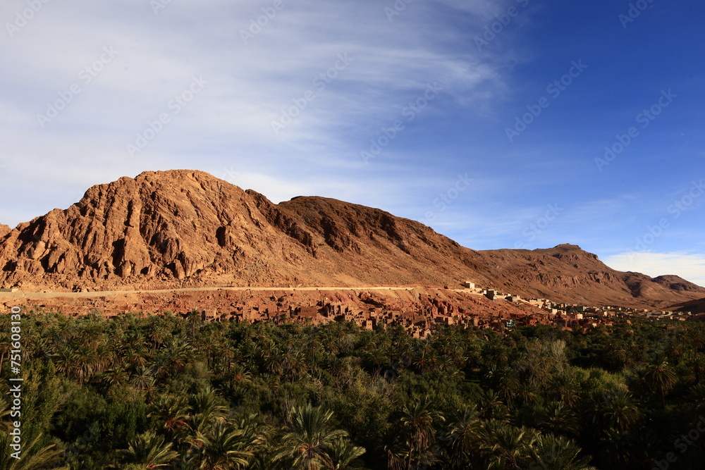 View on a village in the Haut Atlas Oriental National Park located in Morocco. View on a village in the Haut Atlas Oriental National Park located in Morocco.