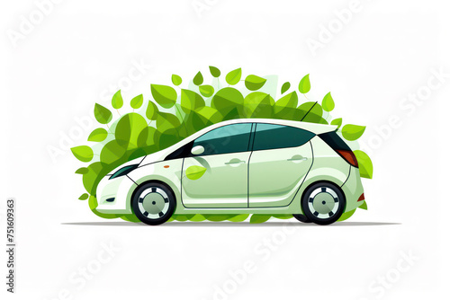 Green Eco Energy Car  Ecological Environment Power Nature Friendly Renewable Environmental Symbol