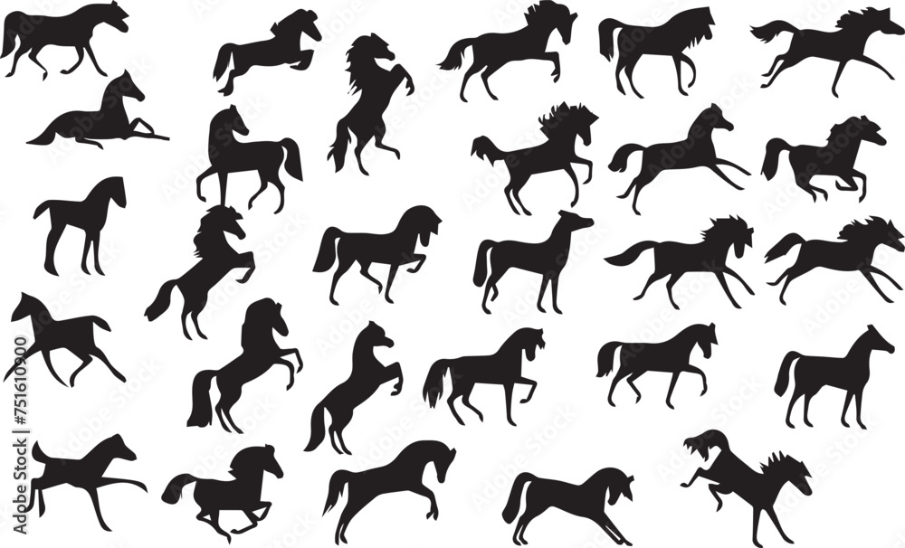 set of horses