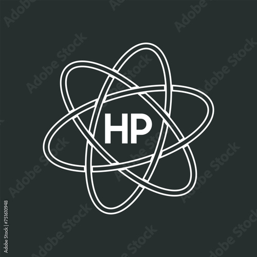 HP letter logo design on white background. HP logo. HP creative initials letter Monogram logo icon concept. HP letter design
