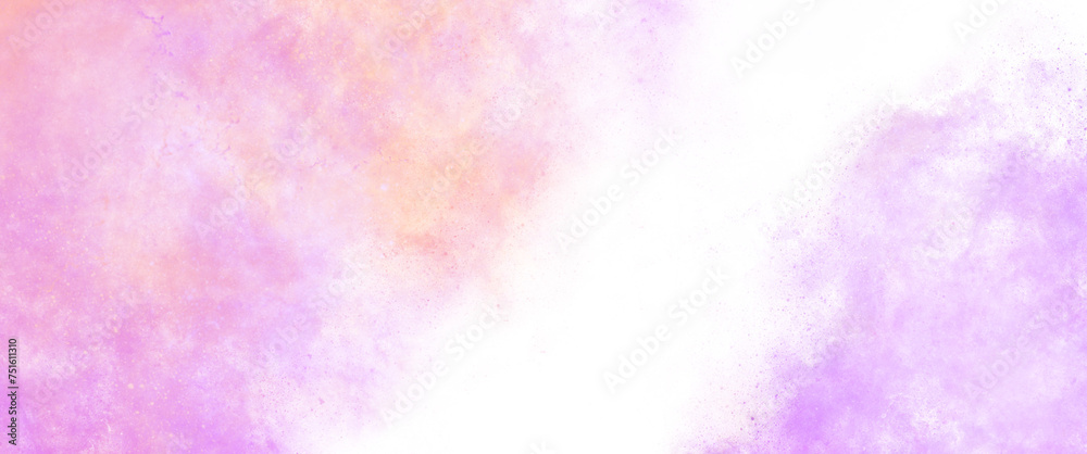 pink purple yellow blue nebula sparkles on transparent background galaxy like wallpaper illustration clipart