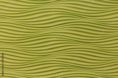 Abstract 3d background with repeating pattern in form of green wave