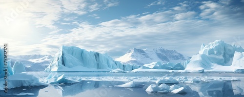 massive glacier in the artic.