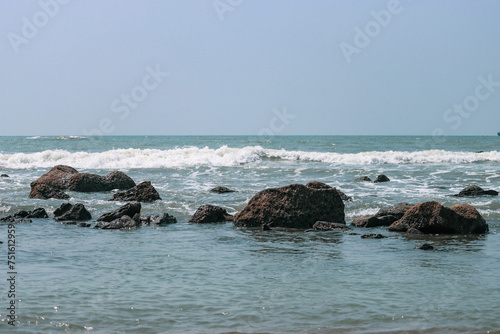 Foto Coral Rocks at the Patuartek sea beach of  
Cox's bazar in Bangladesh