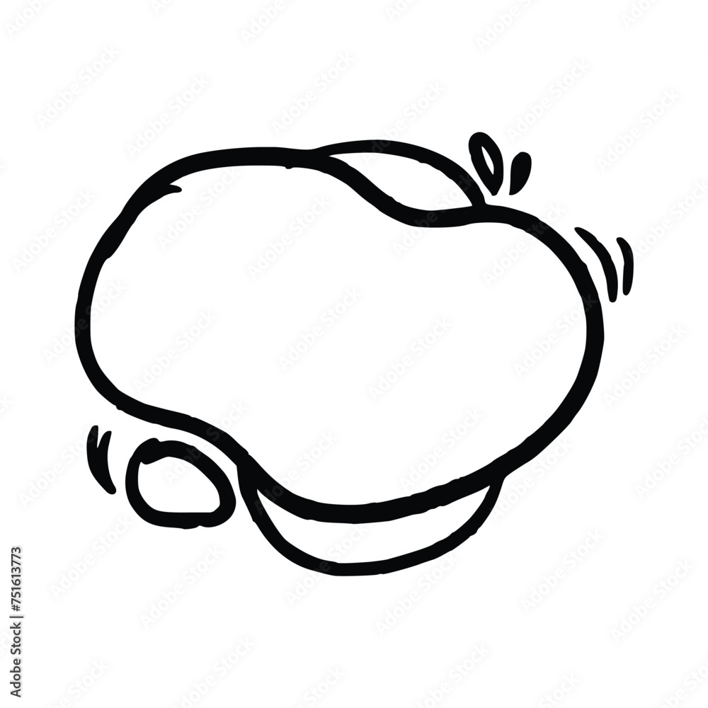 Handdrawn organic shape and lines