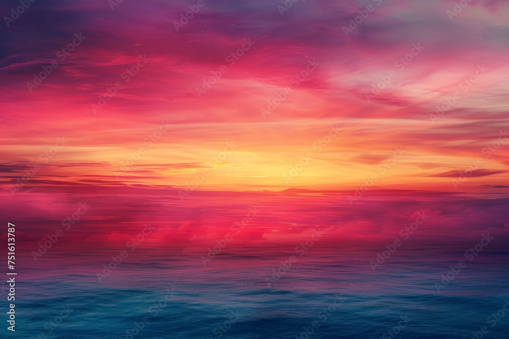Obraz premium Vistas of Color. Escape to Reality series. Visually pleasing composition of surreal sunset.